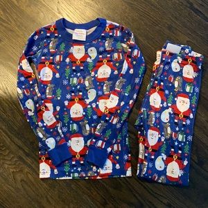Hanna Andersson Christmas Santa Long John Pajamas